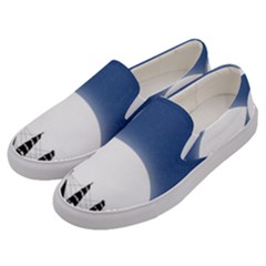 Boat Silhouette Moon Sailing Men s Canvas Slip Ons by HermanTelo