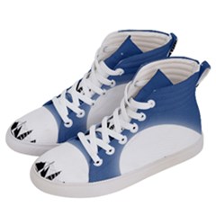 Boat Silhouette Moon Sailing Men s Hi-top Skate Sneakers