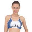 Boat Silhouette Moon Sailing Basic Training Sports Bra View1