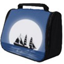 Boat Silhouette Moon Sailing Full Print Travel Pouch (Big) View1