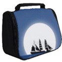 Boat Silhouette Moon Sailing Full Print Travel Pouch (Big) View2