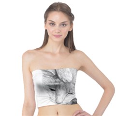 Cat Drawing Art Tube Top