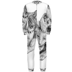 Cat Drawing Art Onepiece Jumpsuit (men) 