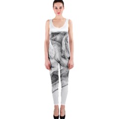 Cat Drawing Art One Piece Catsuit