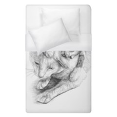 Cat Drawing Art Duvet Cover (single Size)