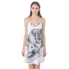 Cat Drawing Art Camis Nightgown