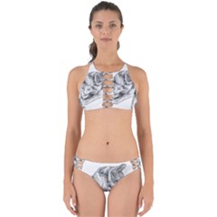 Cat Drawing Art Perfectly Cut Out Bikini Set