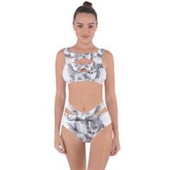 Cat Drawing Art Bandaged Up Bikini Set 