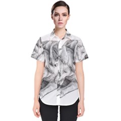 Cat Drawing Art Women s Short Sleeve Shirt