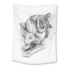 Cat Drawing Art Medium Tapestry