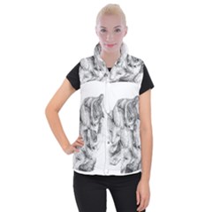 Cat Drawing Art Women s Button Up Vest