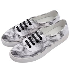 Cat Drawing Art Women s Classic Low Top Sneakers by HermanTelo