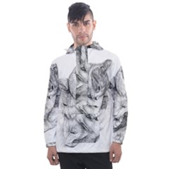 Cat Drawing Art Men s Front Pocket Pullover Windbreaker by HermanTelo