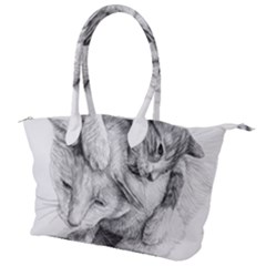 Cat Drawing Art Canvas Shoulder Bag