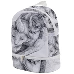 Cat Drawing Art Zip Bottom Backpack by HermanTelo