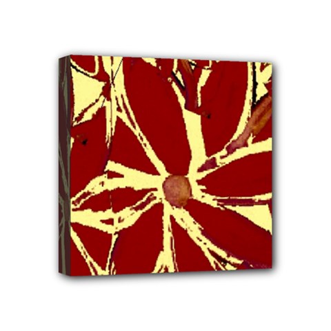 Flowery Fire Mini Canvas 4  X 4  (stretched) by Janetaudreywilson