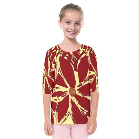 Flowery Fire Kids  Quarter Sleeve Raglan Tee by Janetaudreywilson