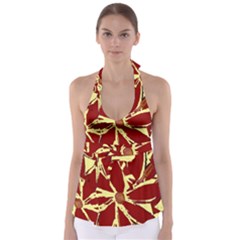 Flowery Fire Babydoll Tankini Top by Janetaudreywilson