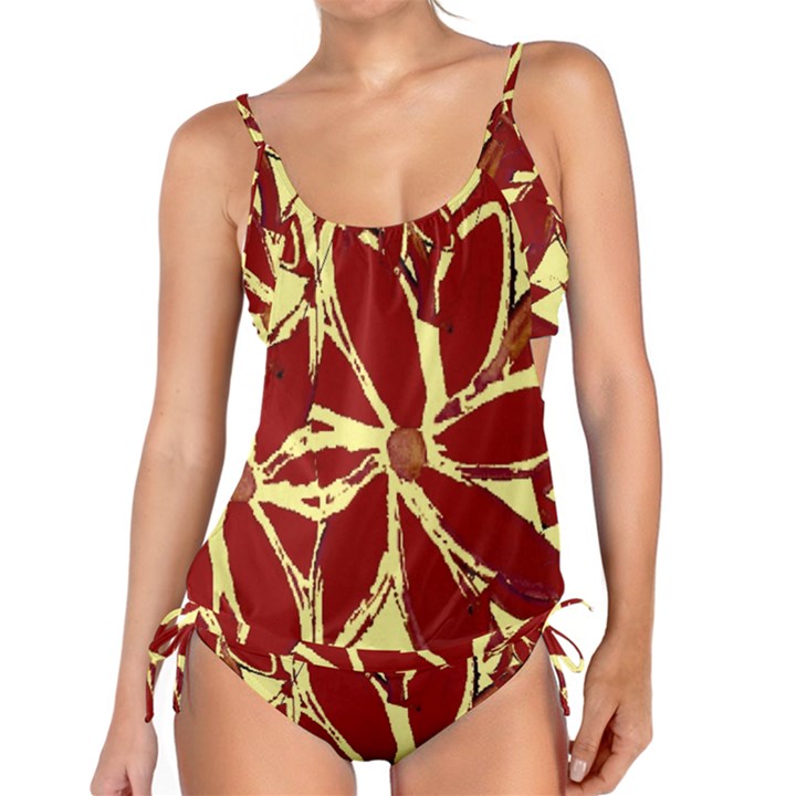 Flowery Fire Tankini Set