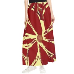 Flowery Fire Maxi Chiffon Skirt