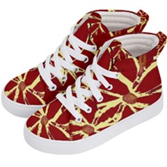 Flowery Fire Kids  Hi-top Skate Sneakers by Janetaudreywilson