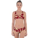 Flowery Fire Criss Cross Bikini Set View1