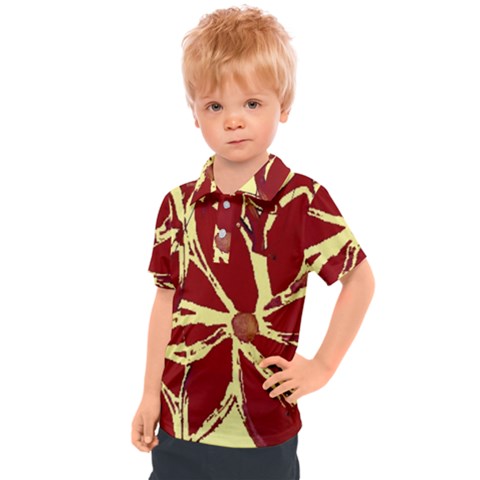 Flowery Fire Kids  Polo Tee by Janetaudreywilson