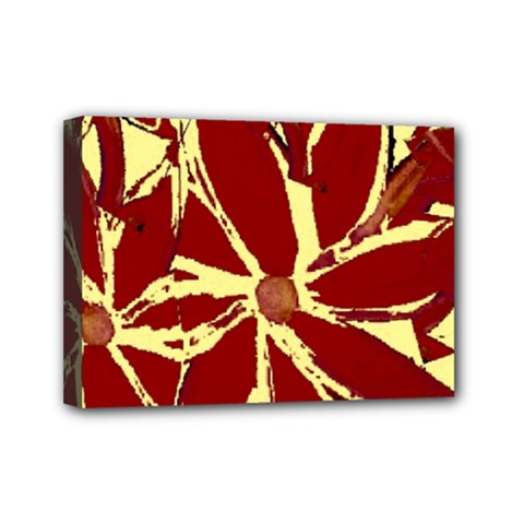 Flowery Fire Mini Canvas 7  X 5  (stretched) by Janetaudreywilson