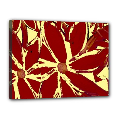 Flowery Fire Canvas 16  X 12  (stretched) by Janetaudreywilson