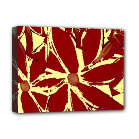 Flowery Fire Deluxe Canvas 16  X 12  (stretched)  by Janetaudreywilson