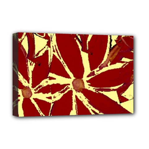 Flowery Fire Deluxe Canvas 18  X 12  (stretched) by Janetaudreywilson