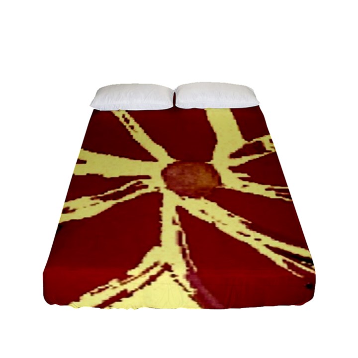 Flowery Fire Fitted Sheet (Full/ Double Size)