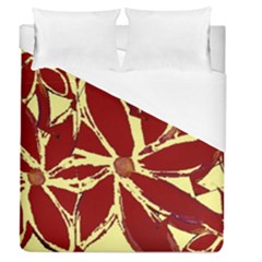 Flowery Fire Duvet Cover (queen Size) by Janetaudreywilson