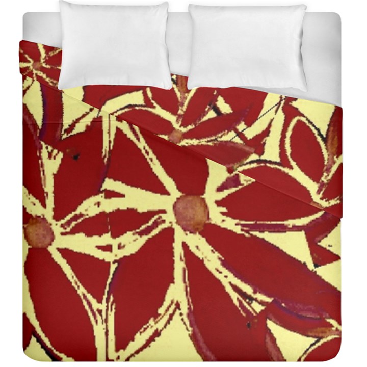 Flowery Fire Duvet Cover Double Side (King Size)