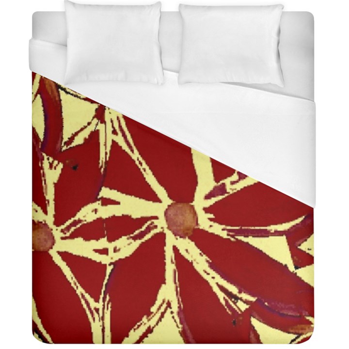 Flowery Fire Duvet Cover (California King Size)