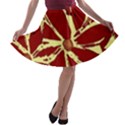 Flowery Fire A-line Skater Skirt View1