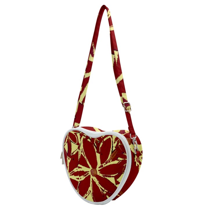 Flowery Fire Heart Shoulder Bag