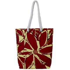 Flowery Fire Full Print Rope Handle Tote (small) by Janetaudreywilson