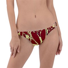 Flowery Fire Ring Detail Bikini Bottom