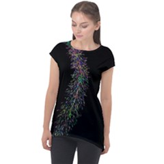 Galaxy Space Cap Sleeve High Low Top by Sabelacarlos