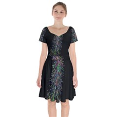 Galaxy Space Short Sleeve Bardot Dress by Sabelacarlos