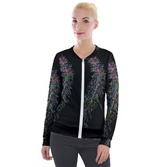 Galaxy Space Velour Zip Up Jacket by Sabelacarlos