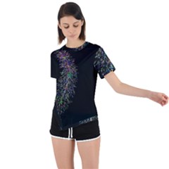 Galaxy Space Asymmetrical Short Sleeve Sports Tee