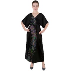 Galaxy Space V-neck Boho Style Maxi Dress by Sabelacarlos