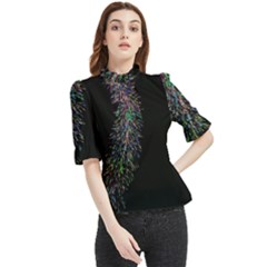 Galaxy Space Frill Neck Blouse