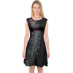 Galaxy Space Capsleeve Midi Dress by Sabelacarlos