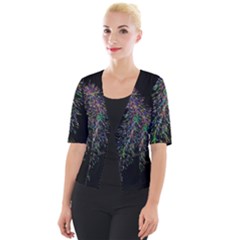 Galaxy Space Cropped Button Cardigan by Sabelacarlos