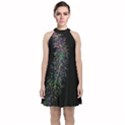 Galaxy Space Velvet Halter Neckline Dress  View1