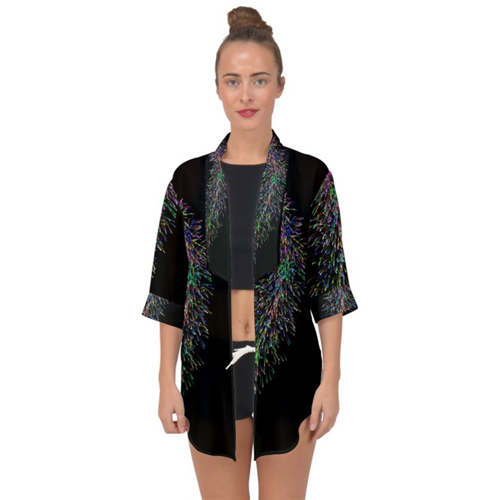 Galaxy Space Open Front Chiffon Kimono