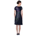 Galaxy Space Short Sleeve Front Wrap Dress View2